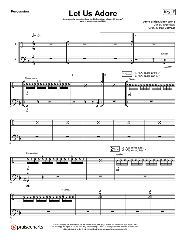 Let Us Adore Percussion (David & Nicole Binion)