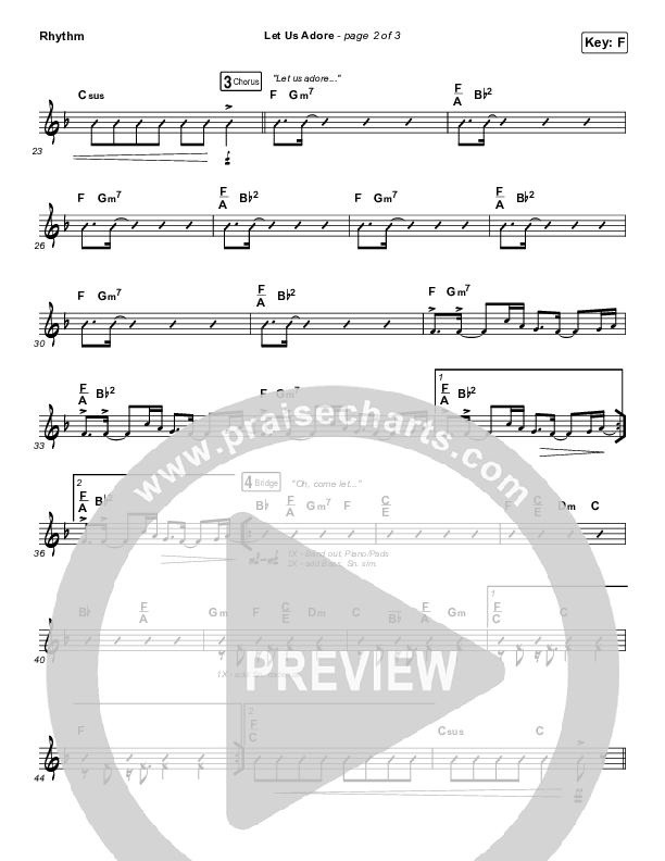 Let Us Adore Rhythm Chart (David & Nicole Binion)