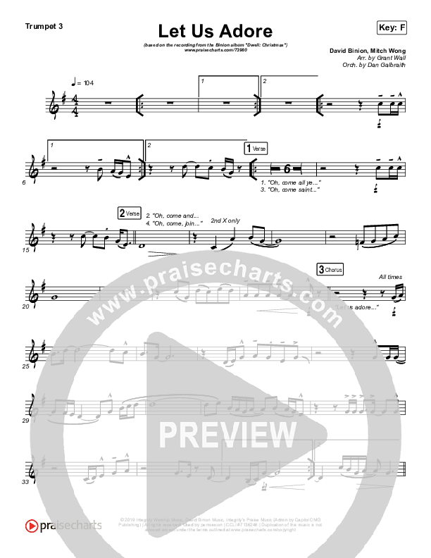 Let Us Adore Trumpet 3 (David & Nicole Binion)