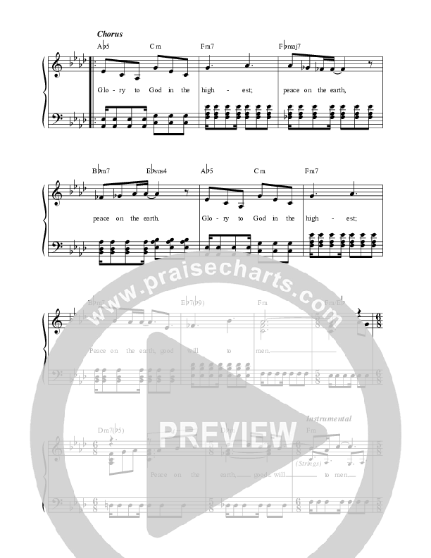 Glory To God Lead Sheet (SAT) (David & Nicole Binion / Potter's House Choir)