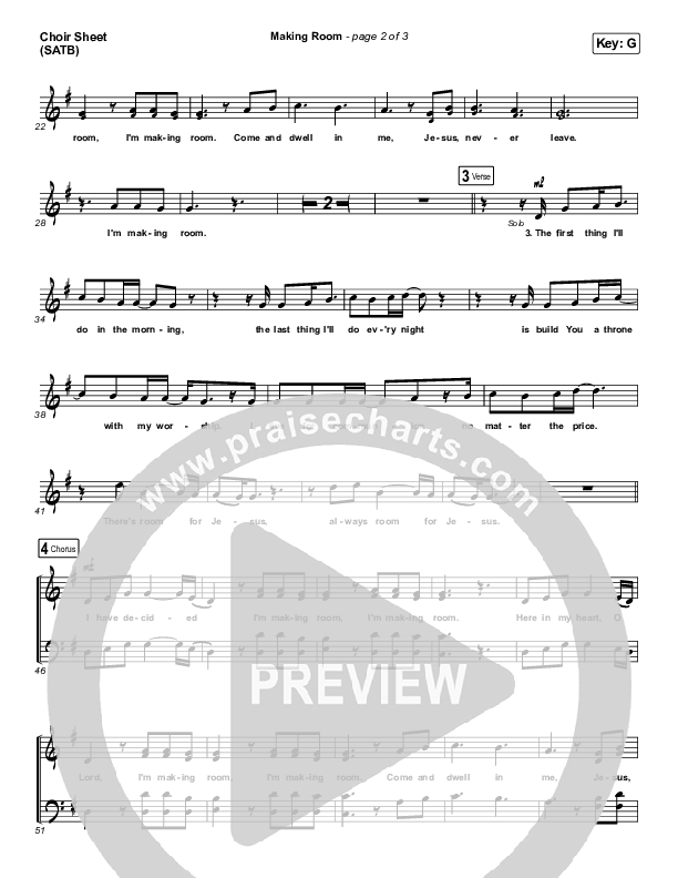 Making Room Choir Sheet (SATB) (David & Nicole Binion)