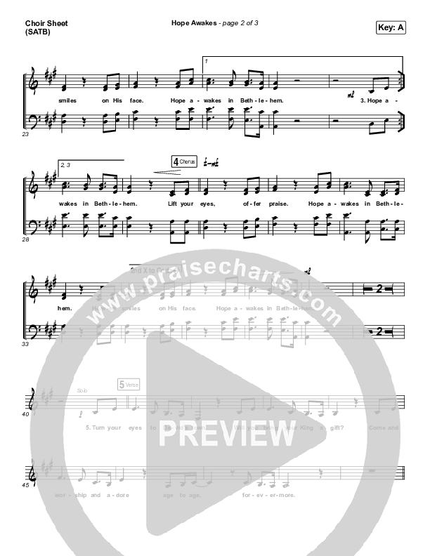Hope Awakes Choir Vocals (SATB) (David & Nicole Binion / Steffany Gretzinger)