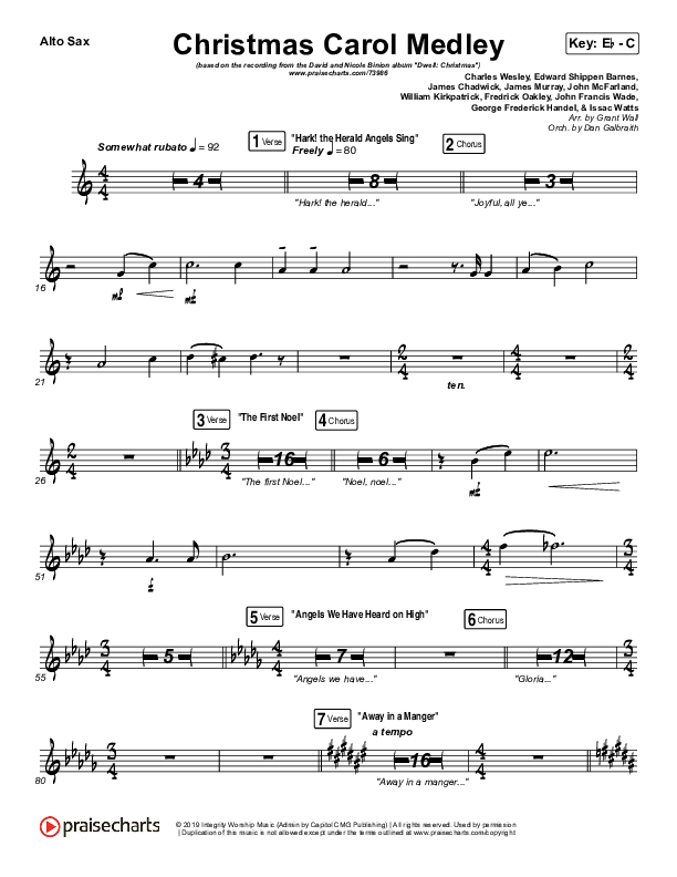 Christmas Carol Medley Alto Sax (David & Nicole Binion / Daniel Johnson / Jeremiah Woods / Taylor Poole / Trinity Anderson / Tina Baker)