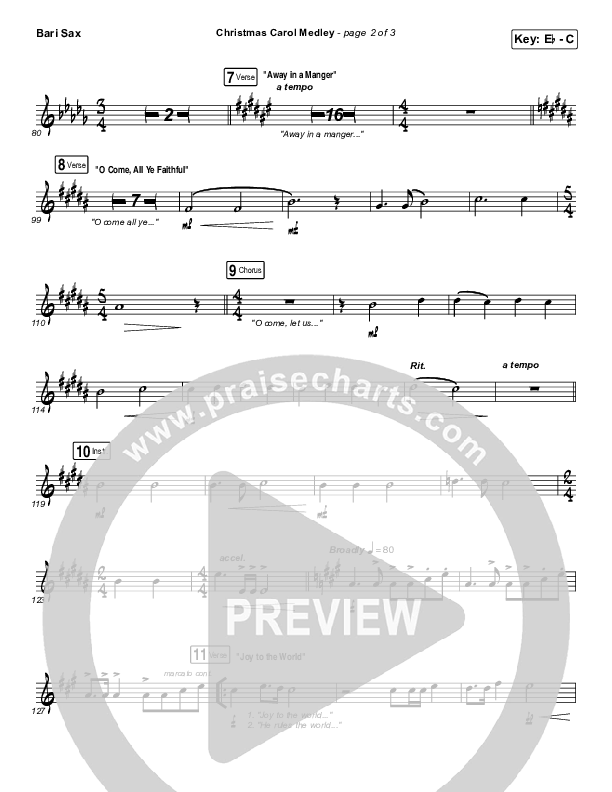 Christmas Carol Medley Bari Sax (David & Nicole Binion / Daniel Johnson / Jeremiah Woods / Taylor Poole / Trinity Anderson / Tina Baker)