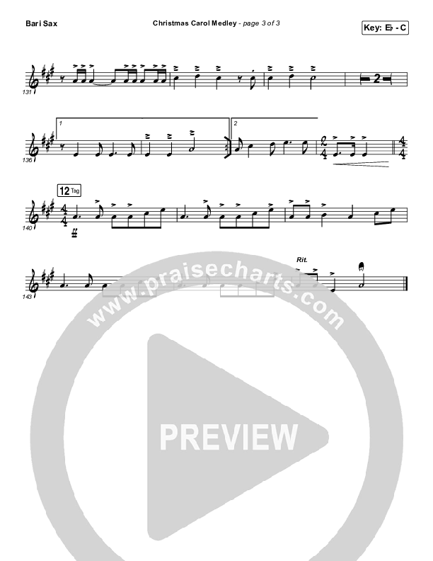 Christmas Carol Medley Bari Sax (David & Nicole Binion / Daniel Johnson / Jeremiah Woods / Taylor Poole / Trinity Anderson / Tina Baker)