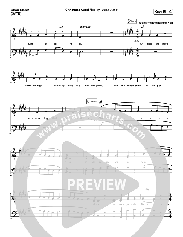 Christmas Carol Medley Choir Sheet (SATB) (David & Nicole Binion / Daniel Johnson / Jeremiah Woods / Taylor Poole / Trinity Anderson / Tina Baker)