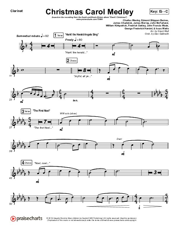 Christmas Carol Medley Clarinet (David & Nicole Binion / Daniel Johnson / Jeremiah Woods / Taylor Poole / Trinity Anderson / Tina Baker)