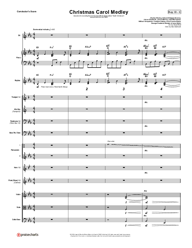 Christmas Carol Medley Conductor's Score (David & Nicole Binion / Daniel Johnson / Jeremiah Woods / Taylor Poole / Trinity Anderson / Tina Baker)