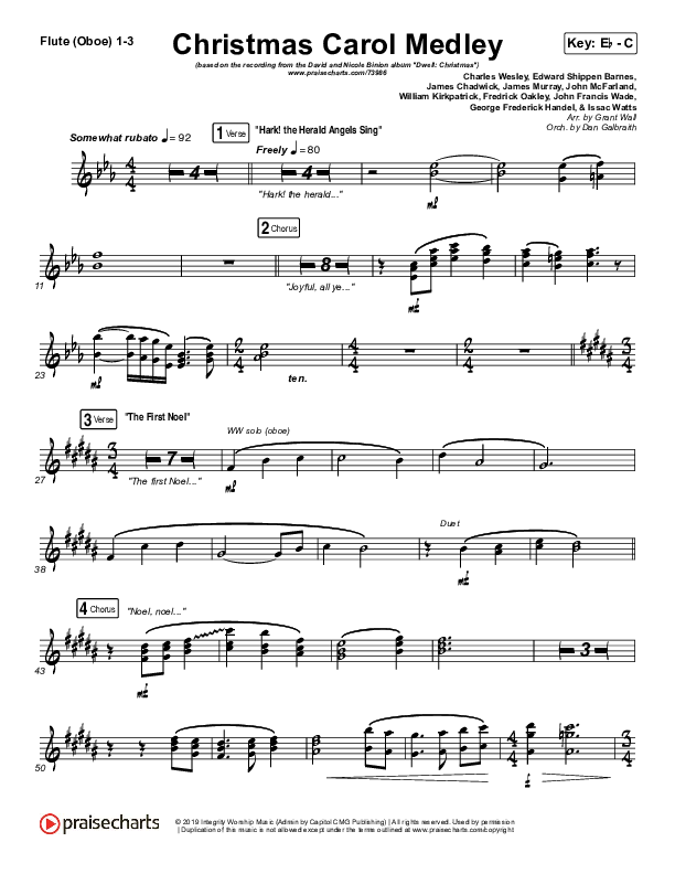 Christmas Carol Medley Flute/Oboe 1/2/3 (David & Nicole Binion / Daniel Johnson / Jeremiah Woods / Taylor Poole / Trinity Anderson / Tina Baker)