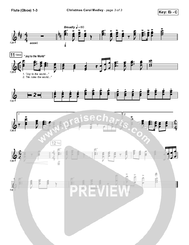 Christmas Carol Medley Flute/Oboe 1/2/3 (David & Nicole Binion / Daniel Johnson / Jeremiah Woods / Taylor Poole / Trinity Anderson / Tina Baker)
