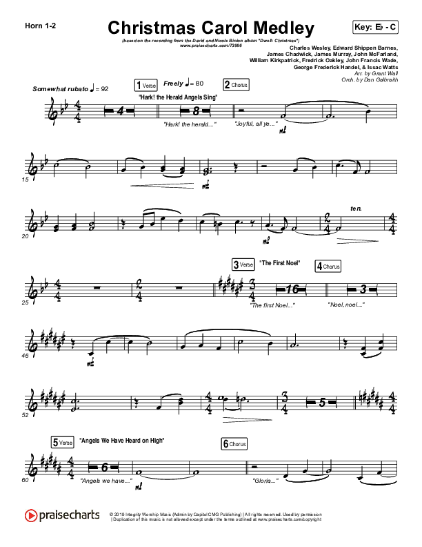 Christmas Carol Medley Brass Pack (David & Nicole Binion / Daniel Johnson / Jeremiah Woods / Taylor Poole / Trinity Anderson / Tina Baker)