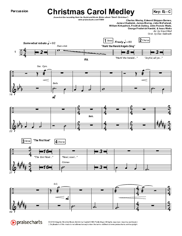 Christmas Carol Medley Percussion (David & Nicole Binion / Daniel Johnson / Jeremiah Woods / Taylor Poole / Trinity Anderson / Tina Baker)