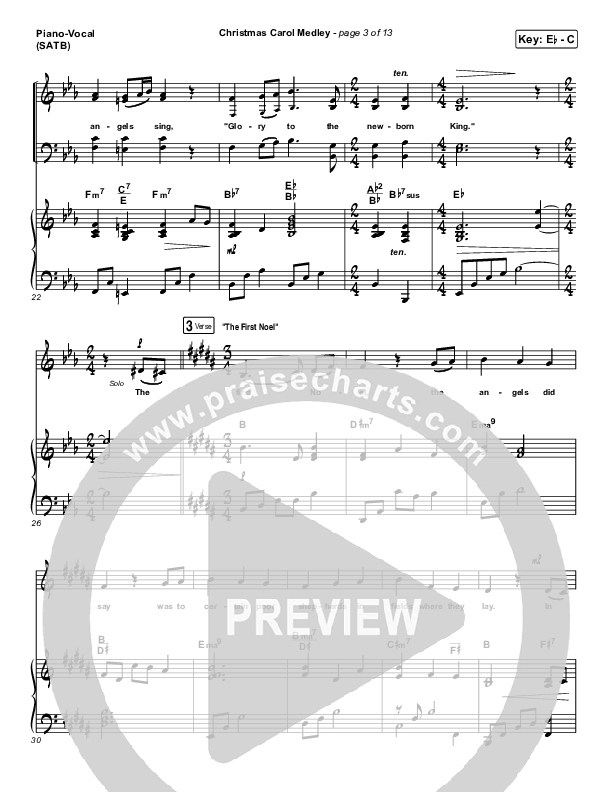 Christmas Carol Medley Piano/Vocal Pack (David & Nicole Binion / Daniel Johnson / Jeremiah Woods / Taylor Poole / Trinity Anderson / Tina Baker)