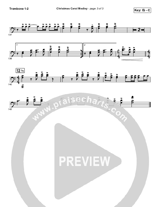 Christmas Carol Medley Trombone 1/2 (David & Nicole Binion / Daniel Johnson / Jeremiah Woods / Taylor Poole / Trinity Anderson / Tina Baker)