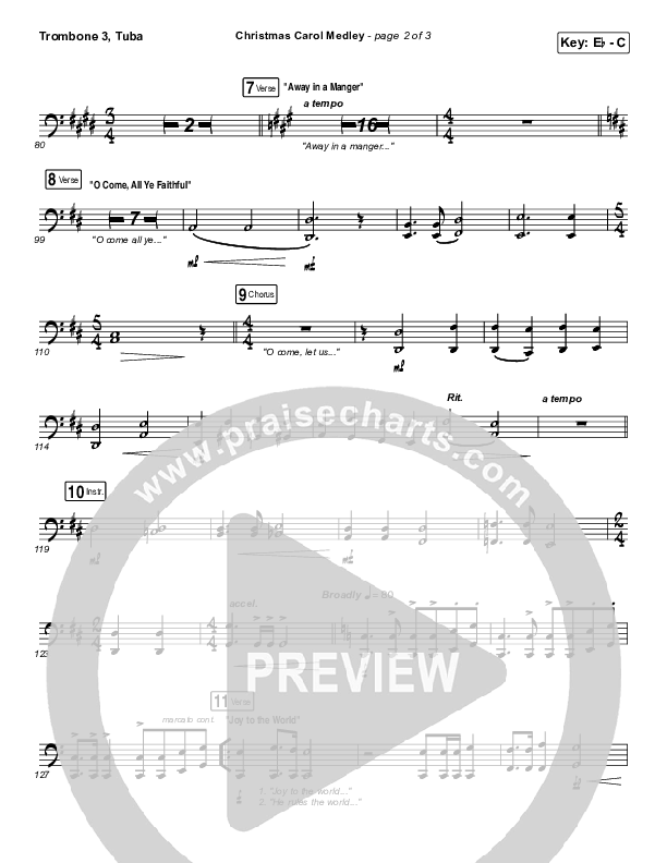 Christmas Carol Medley Trombone 3/Tuba (David & Nicole Binion / Daniel Johnson / Jeremiah Woods / Taylor Poole / Trinity Anderson / Tina Baker)