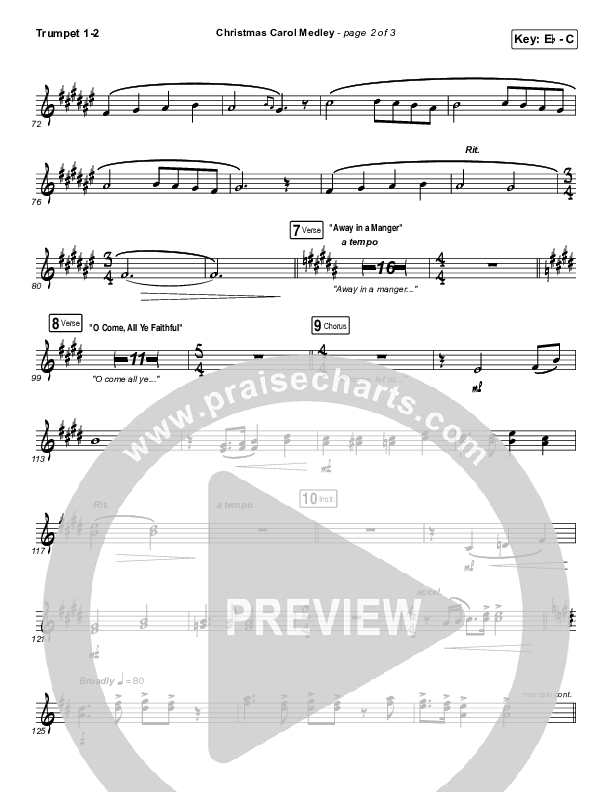 Christmas Carol Medley Trumpet 1,2 (David & Nicole Binion / Daniel Johnson / Jeremiah Woods / Taylor Poole / Trinity Anderson / Tina Baker)