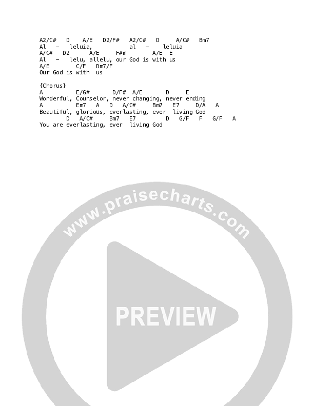 God With Us Chord Chart (David & Nicole Binion / Potter's House Choir)
