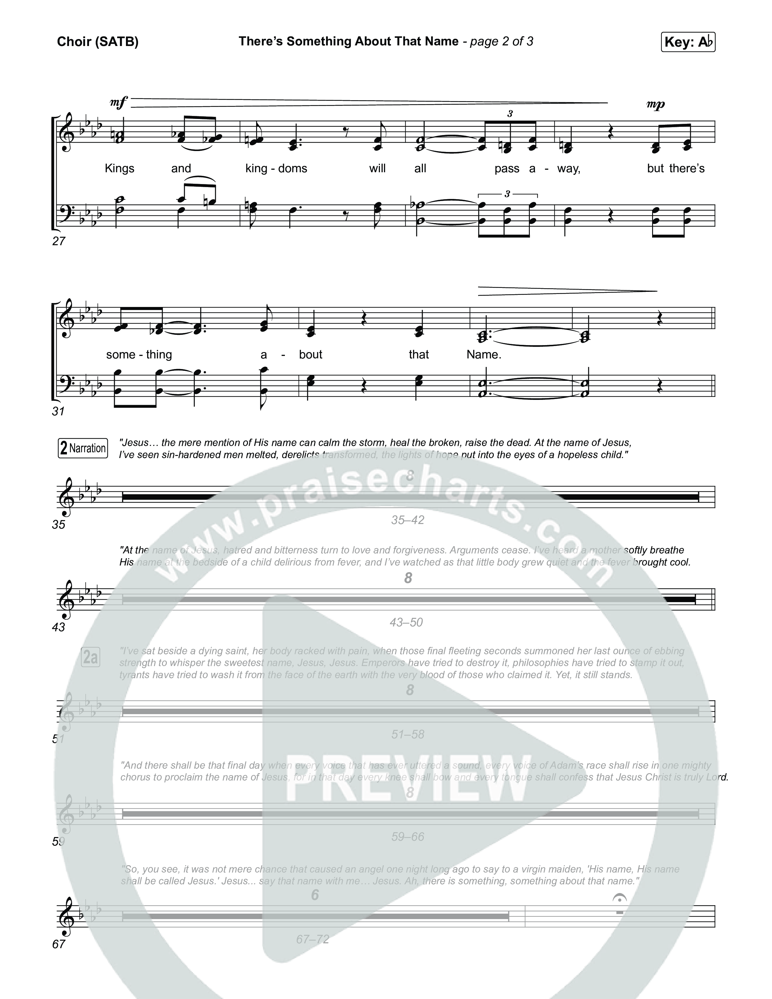 There's Something About That Name (Live) Choir Sheet (SATB) (Gaither Vocal Band)