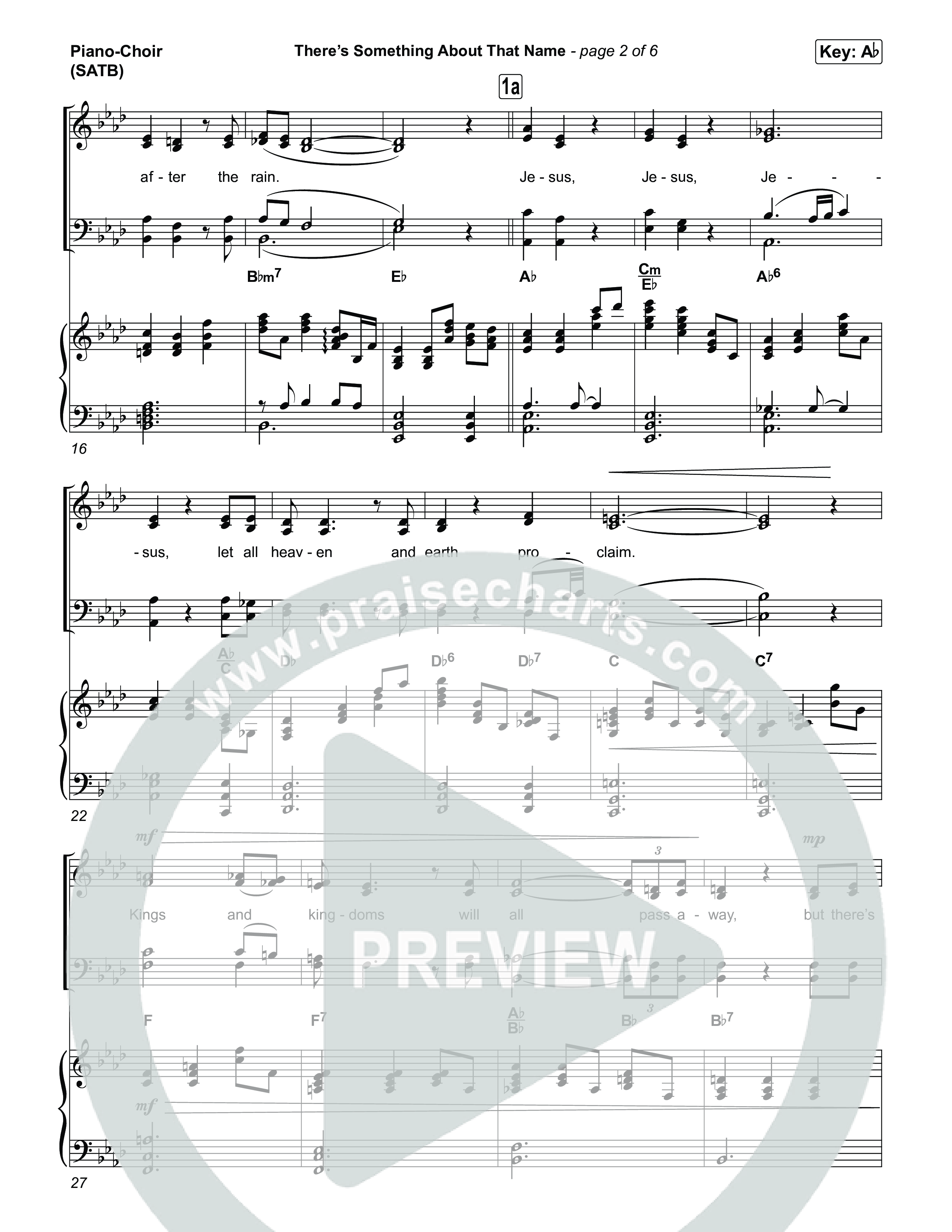 There's Something About That Name (Live) Piano/Vocal (SATB) (Gaither Vocal Band)