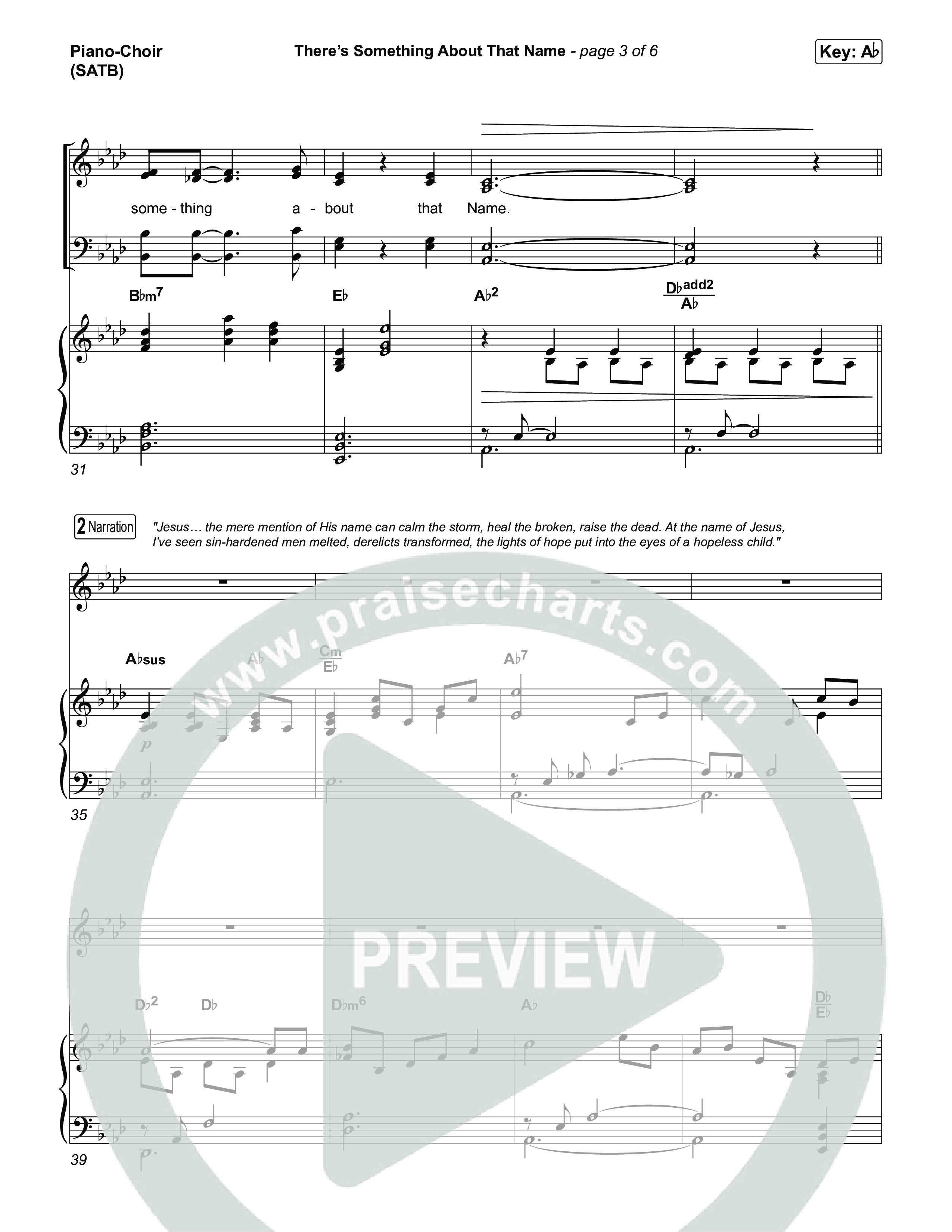 There's Something About That Name (Live) Piano/Vocal (SATB) (Gaither Vocal Band)