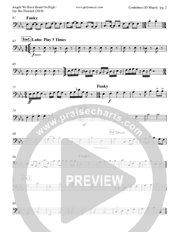 Angels We Have Heard On High (with Joy Has Dawned) Contrabass (Keith & Kristyn Getty)