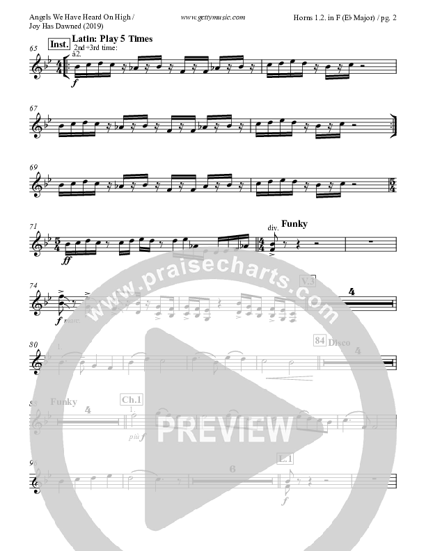 Angels We Have Heard On High (with Joy Has Dawned) French Horn 1/2 (Keith & Kristyn Getty)