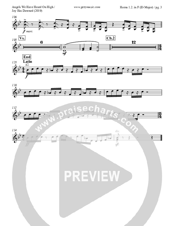Angels We Have Heard On High (with Joy Has Dawned) French Horn 1/2 (Keith & Kristyn Getty)