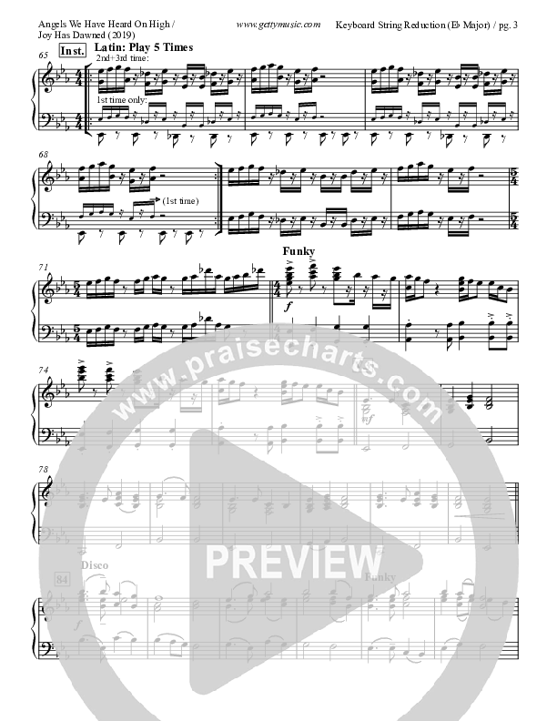 Angels We Have Heard On High (with Joy Has Dawned) Synth Strings (Keith & Kristyn Getty)