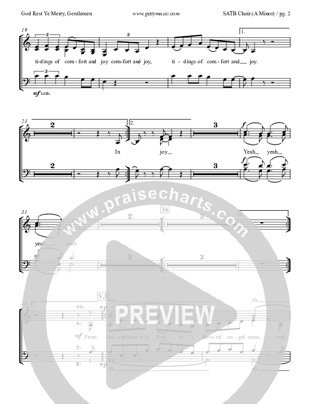 God Rest Ye Merry Gentlemen Choir Vocals (SATB) (Keith & Kristyn Getty)