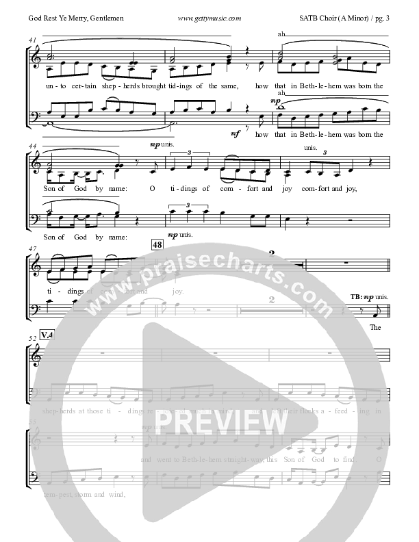 God Rest Ye Merry Gentlemen Choir Vocals (SATB) (Keith & Kristyn Getty)