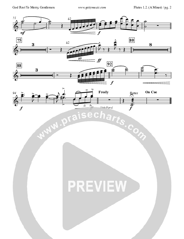 God Rest Ye Merry Gentlemen Flute 1/2 (Keith & Kristyn Getty)