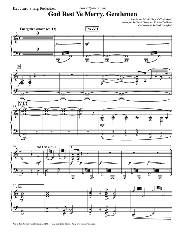 God Rest Ye Merry Gentlemen Synth Strings (Keith & Kristyn Getty)