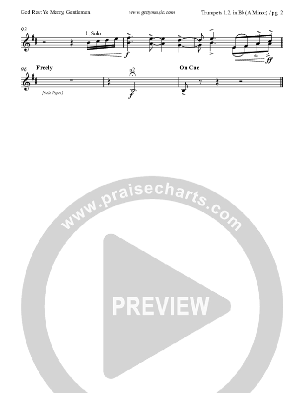 God Rest Ye Merry Gentlemen Trumpet 1,2 (Keith & Kristyn Getty)
