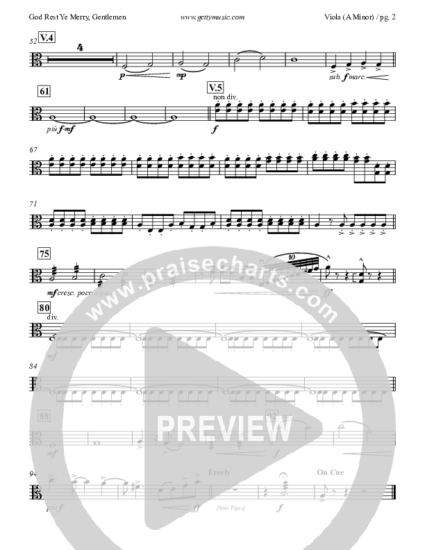 God Rest Ye Merry Gentlemen Viola (Keith & Kristyn Getty)