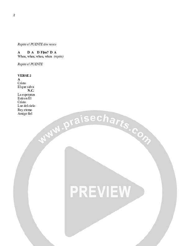 Por Su Gracia (Good Grace) Chord Chart (Hillsong en Espanol)