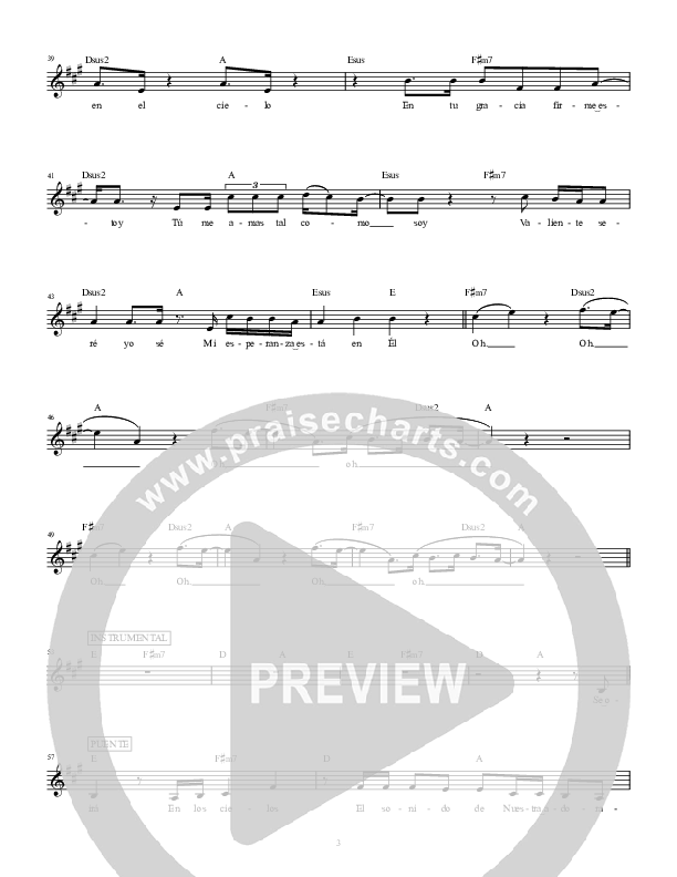 Por Su Gracia (Good Grace) Lead Sheet (Hillsong en Espanol)