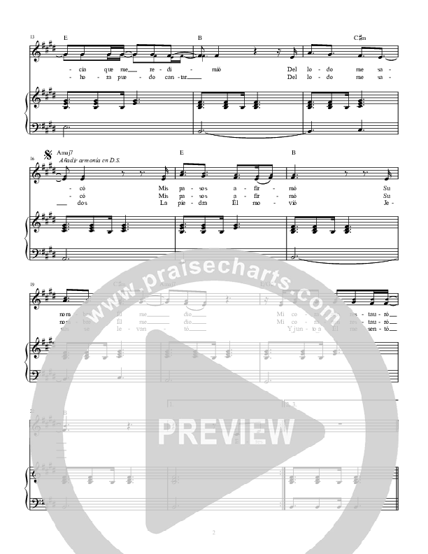 Tu Gracia Me Alcanzo (Me Amaste Asi) (Whole Heart (Hold Me Now)) Lead & Piano (Hillsong en Espanol)