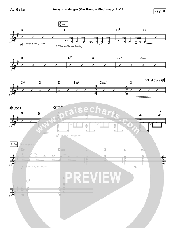 Away In A Manger (Our Humble King) Acoustic Guitar (Caleb & Kelsey)