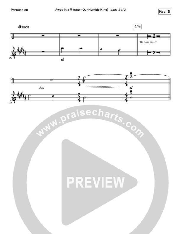 Away In A Manger (Our Humble King) Percussion (Caleb & Kelsey)