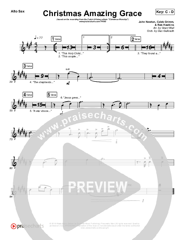 Christmas Amazing Grace Alto Sax (Caleb & Kelsey)