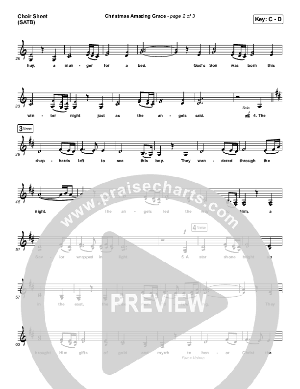 Christmas Amazing Grace Choir Vocals (SATB) (Caleb & Kelsey)