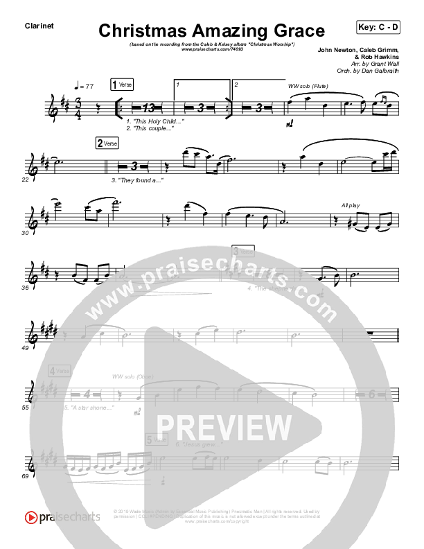 Christmas Amazing Grace Wind Pack (Caleb & Kelsey)