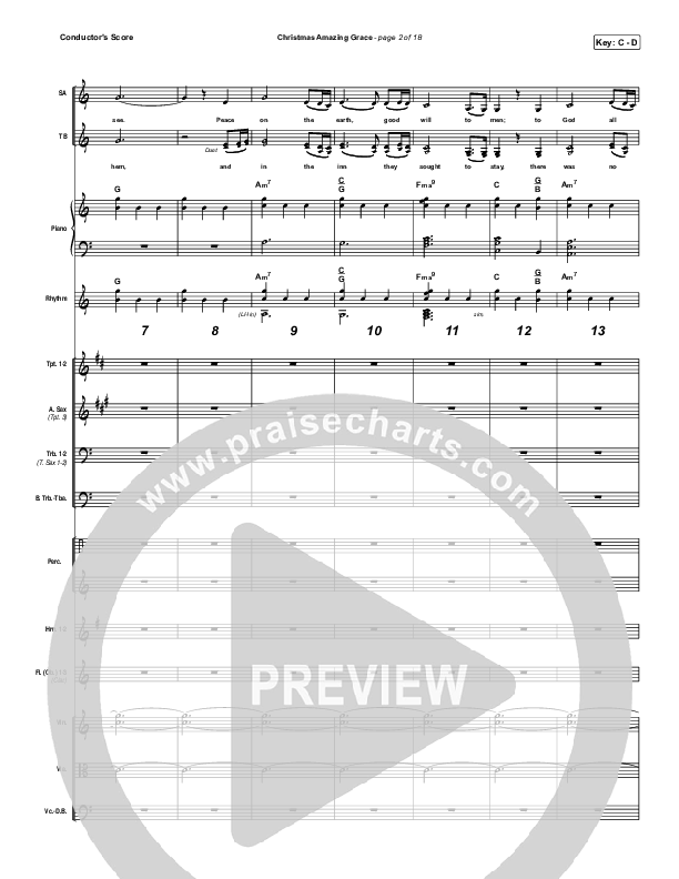 Christmas Amazing Grace Conductor's Score (Caleb & Kelsey)