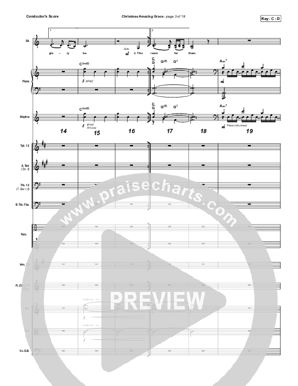 Christmas Amazing Grace Conductor's Score (Caleb & Kelsey)