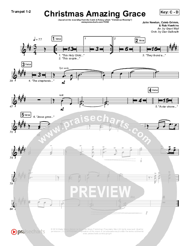 Christmas Amazing Grace Brass Pack (Caleb & Kelsey)