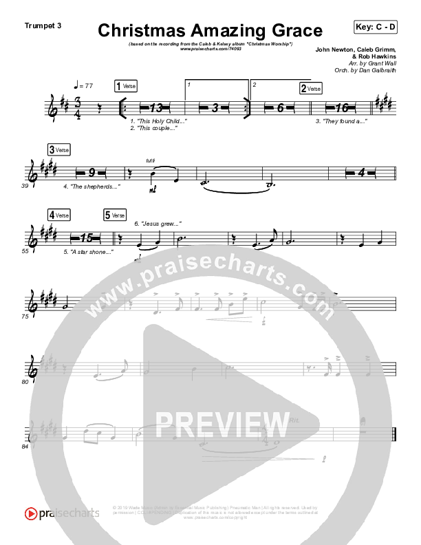 Christmas Amazing Grace Brass Pack (Caleb & Kelsey)