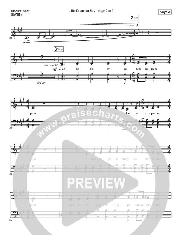 Little Drummer Boy Choir Vocals (SATB) (Shane & Shane/The Worship Initiative)