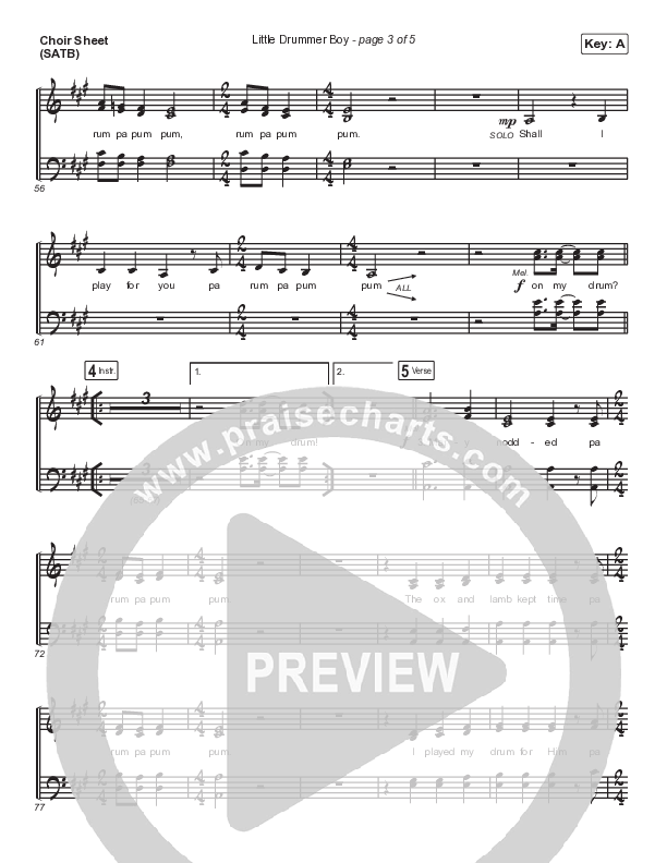 Little Drummer Boy Choir Vocals (SATB) (Shane & Shane/The Worship Initiative)
