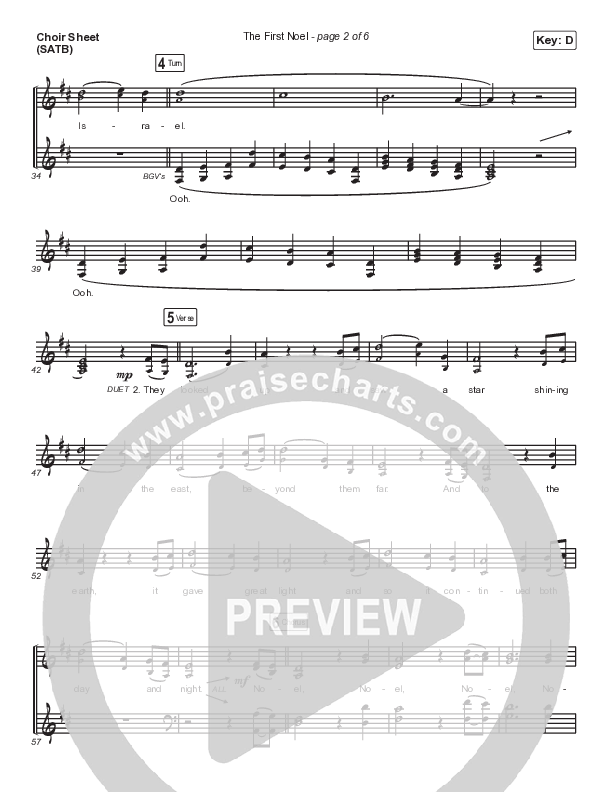 The First Noel Choir Sheet (SATB) (Shane & Shane/The Worship Initiative)