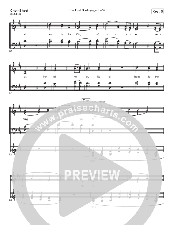 The First Noel Choir Sheet (SATB) (Shane & Shane/The Worship Initiative)